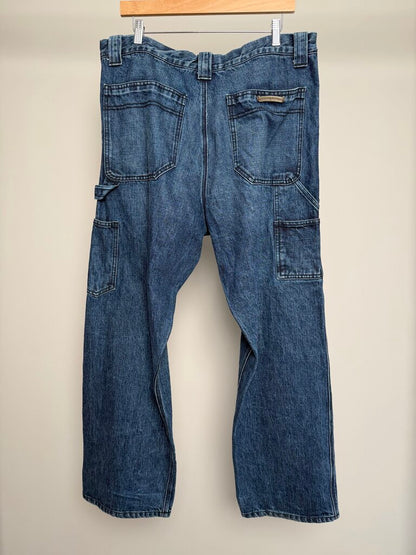 Preowned Chrome Heat Turbo Diesel Carpenter Denim Jeans size 36