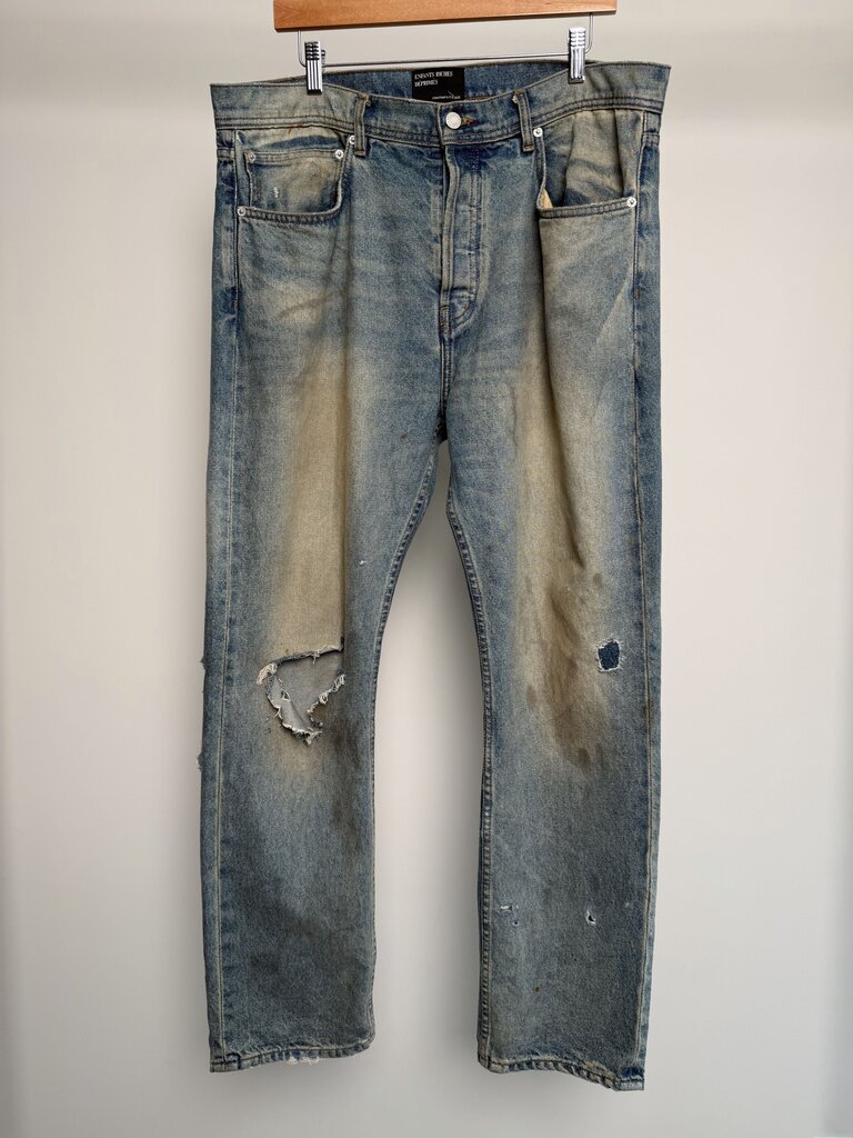 Preowned ERD Lightwash Mud Wash Straight Denim size 36