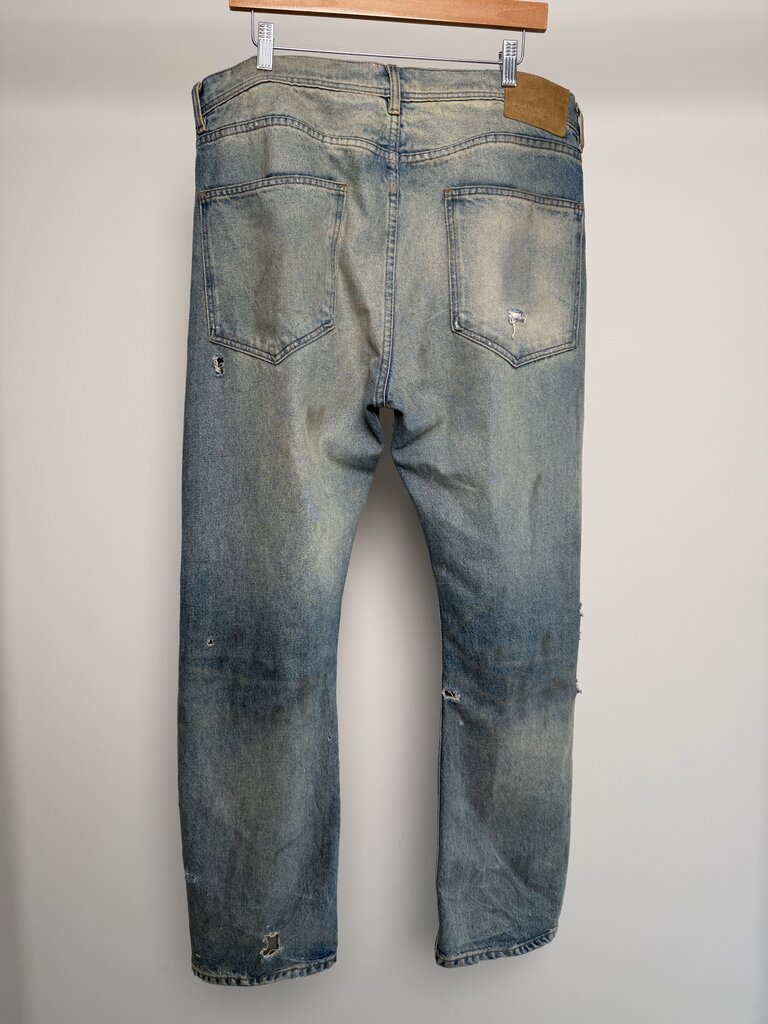Preowned ERD Lightwash Mud Wash Straight Denim size 36