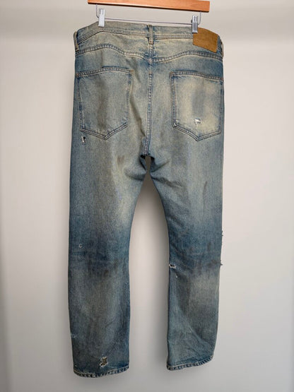 Preowned ERD Lightwash Mud Wash Straight Denim size 36