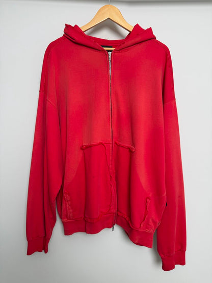 Preowned Balenciaga Red Yellow Tape Hoodie size M