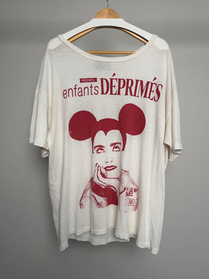 Preowned ERD Lust Red Mickey White Tee size XL