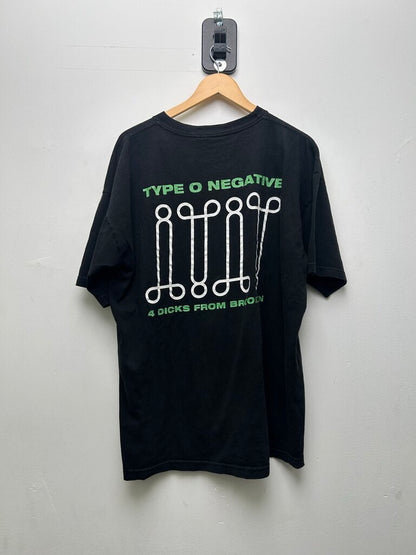 1999 Type O Negative Green White Triangle Silence Black Tee sz.XL