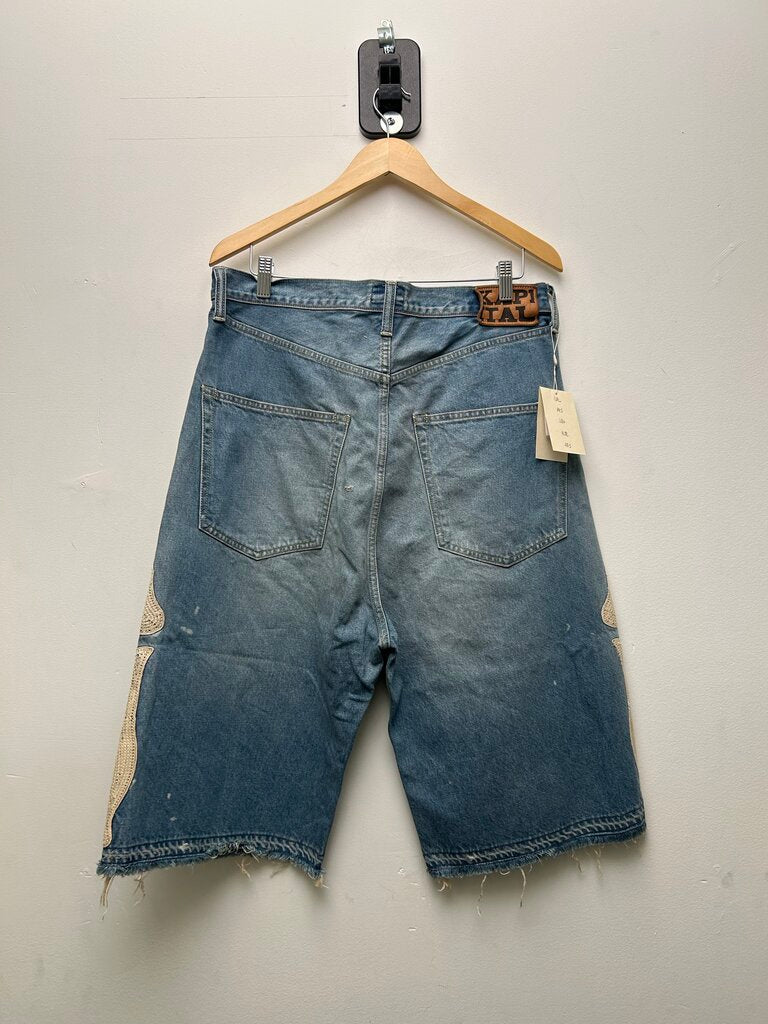 New Kapita Lightwash Bone Shorts Size 38