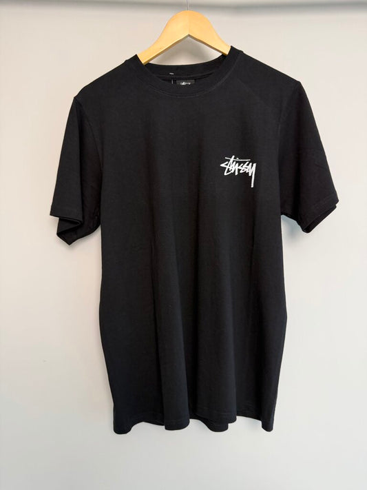 New Stussy Flower Logo Black Tee size M