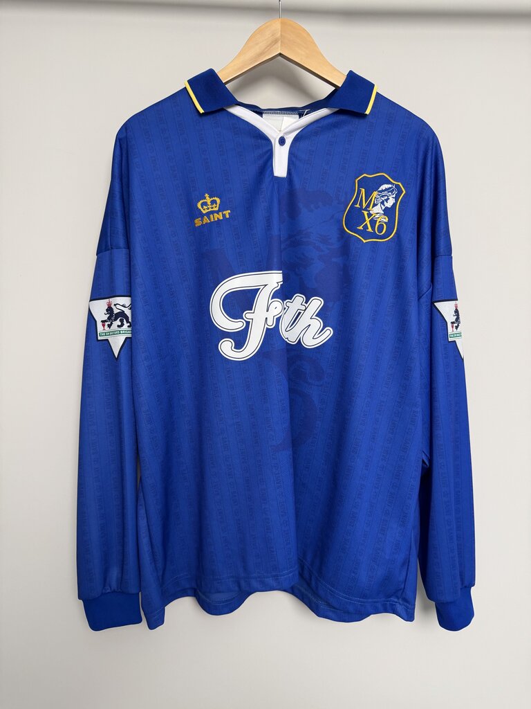 New Saint Michael Blue Polo L/S Size Medium