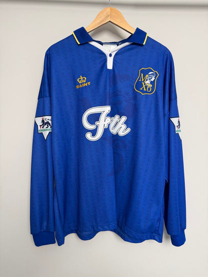 New Saint Michael Blue Polo L/S Size Medium