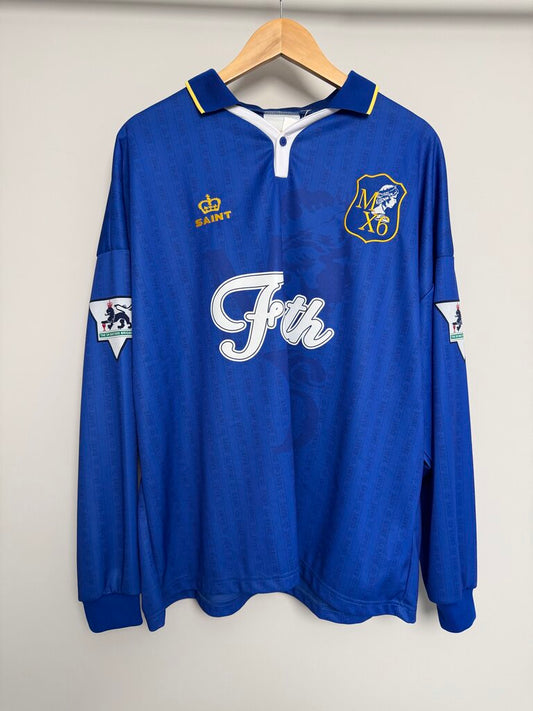 New Saint Michael Blue Polo L/S Size Medium