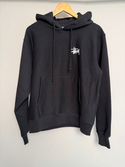 New Stussy Black Spell Out Hoodie size S