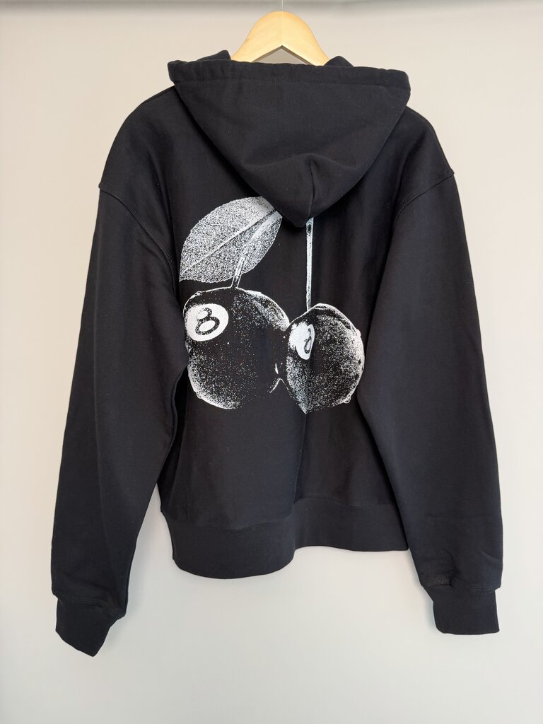New Stussy Black Cherry 8 Ball Hoodie size M