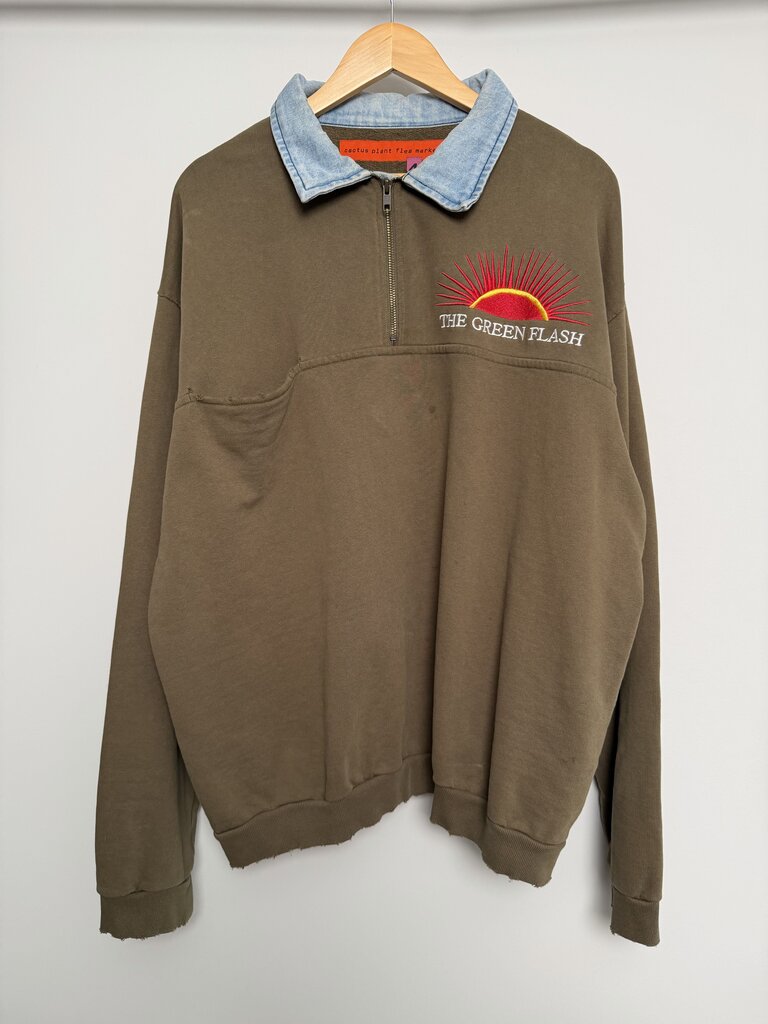 Preowned CPFM Olive Flag Mid Zip size 4