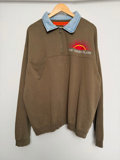 Preowned CPFM Olive Flag Mid Zip size 4