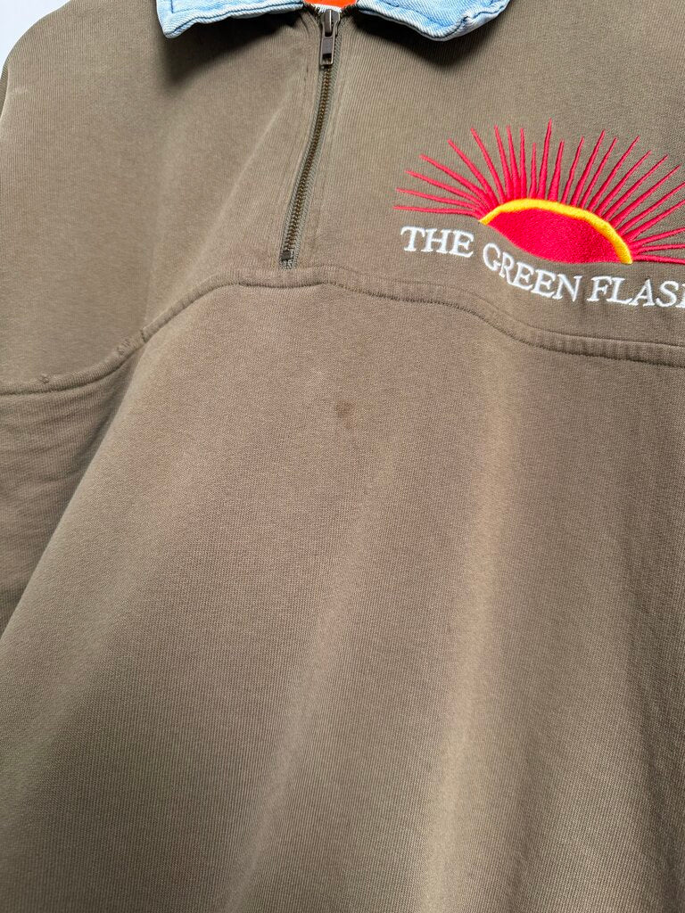Preowned CPFM Olive Flag Mid Zip size 4