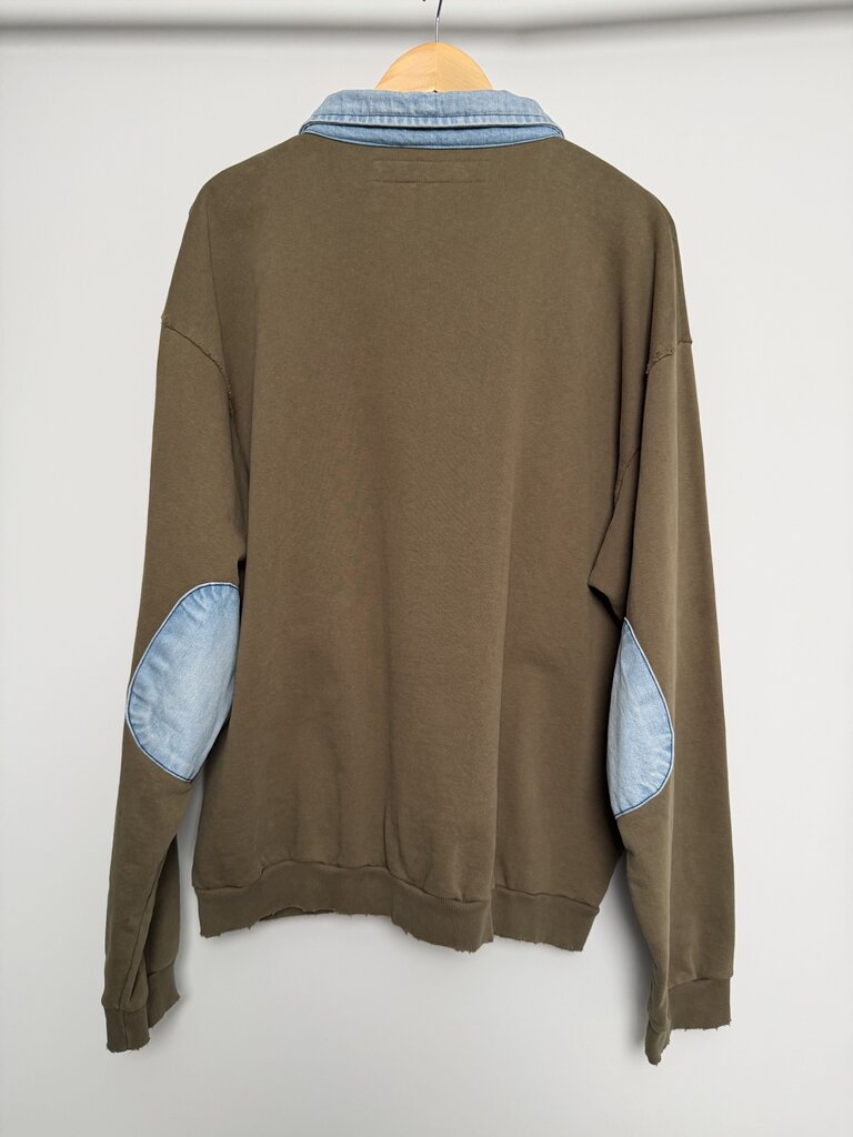 Preowned CPFM Olive Flag Mid Zip size 4