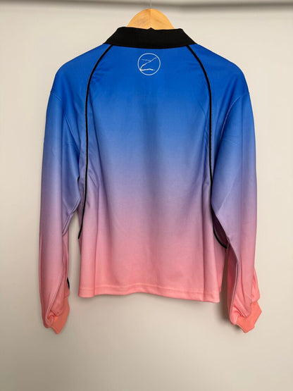 New Faciane Sunrise Blue Pink Field Jersey sz.S