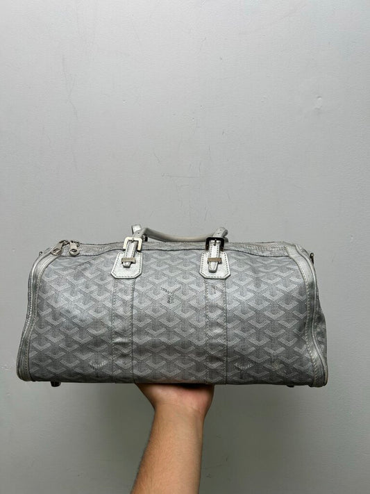 2007 Goyard Silver Crosiere 35 Mini Duffle Silver