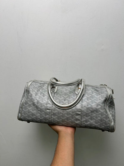 2007 Goyard Silver Crosiere 35 Mini Duffle Silver