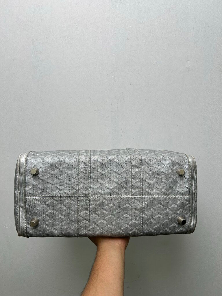 2007 Goyard Silver Crosiere 35 Mini Duffle Silver