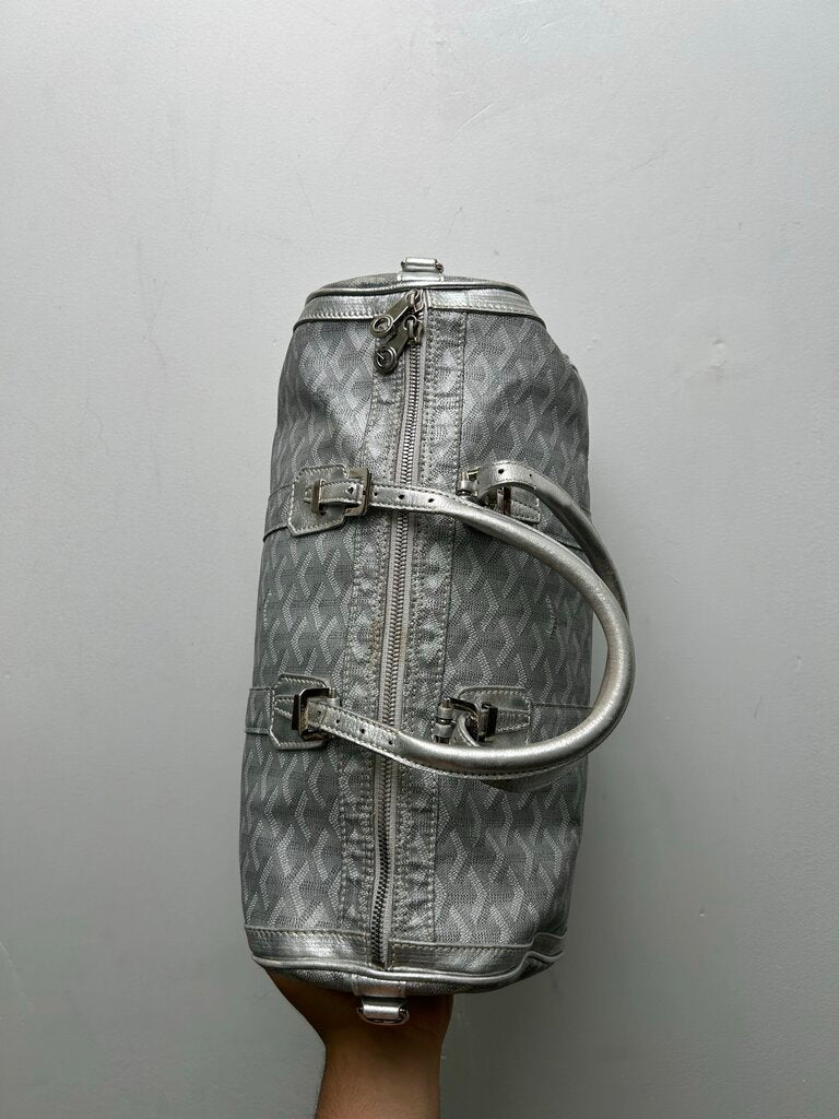 2007 Goyard Silver Crosiere 35 Mini Duffle Silver