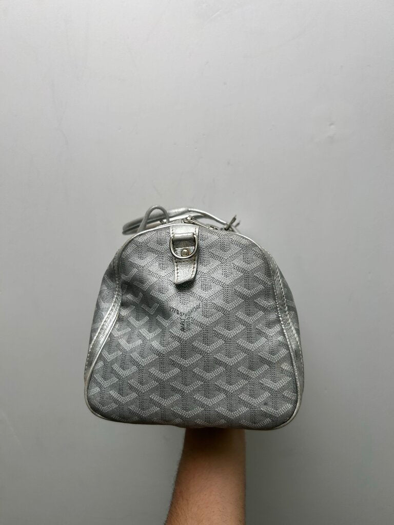 2007 Goyard Silver Crosiere 35 Mini Duffle Silver