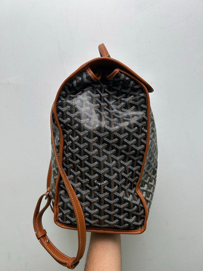 Preowned Goyard Black Brown Saint Leger Bookbag