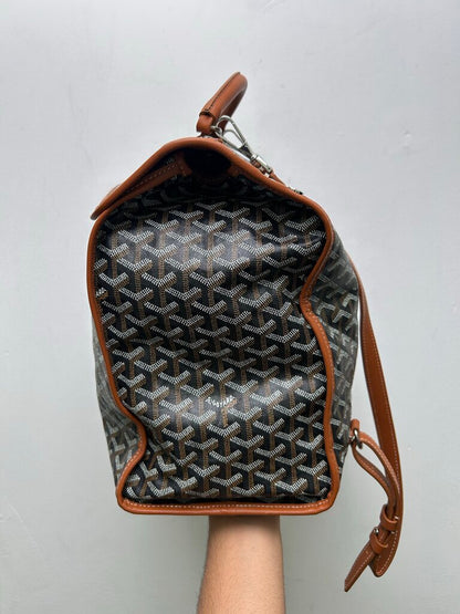 Preowned Goyard Black Brown Saint Leger Bookbag