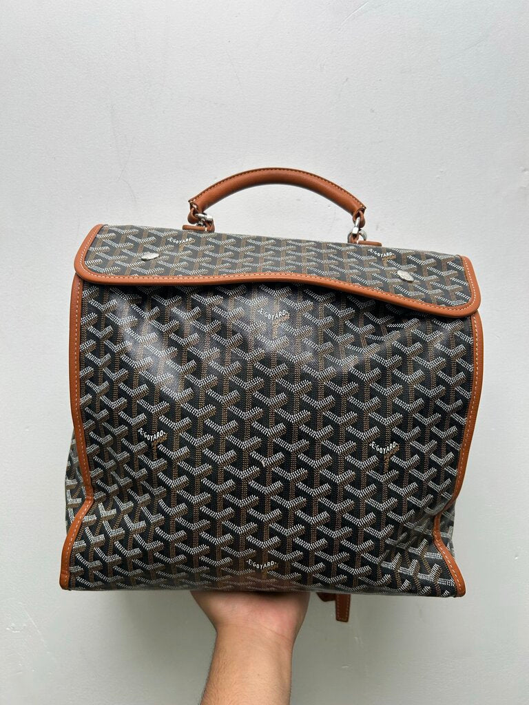 Preowned Goyard Black Brown Saint Leger Bookbag