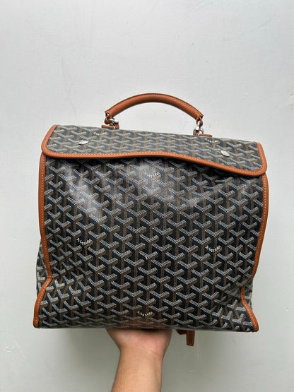 Preowned Goyard Black Brown Saint Leger Bookbag