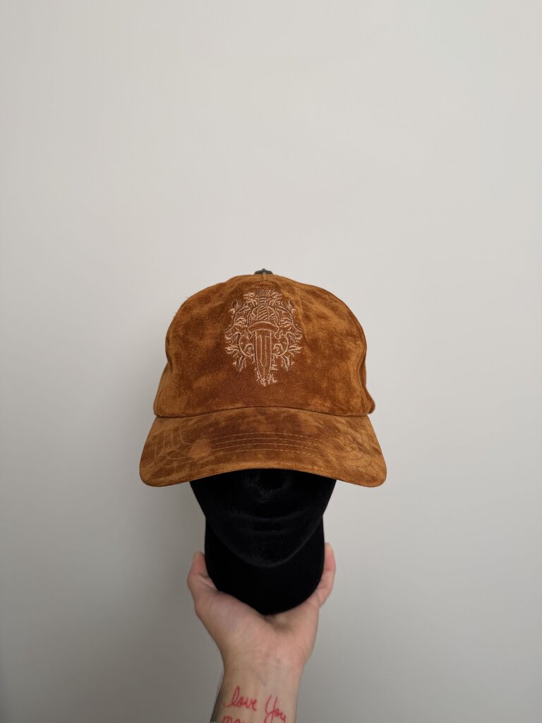 Preowned Chrome HEart Brown Suede Dagger Hat
