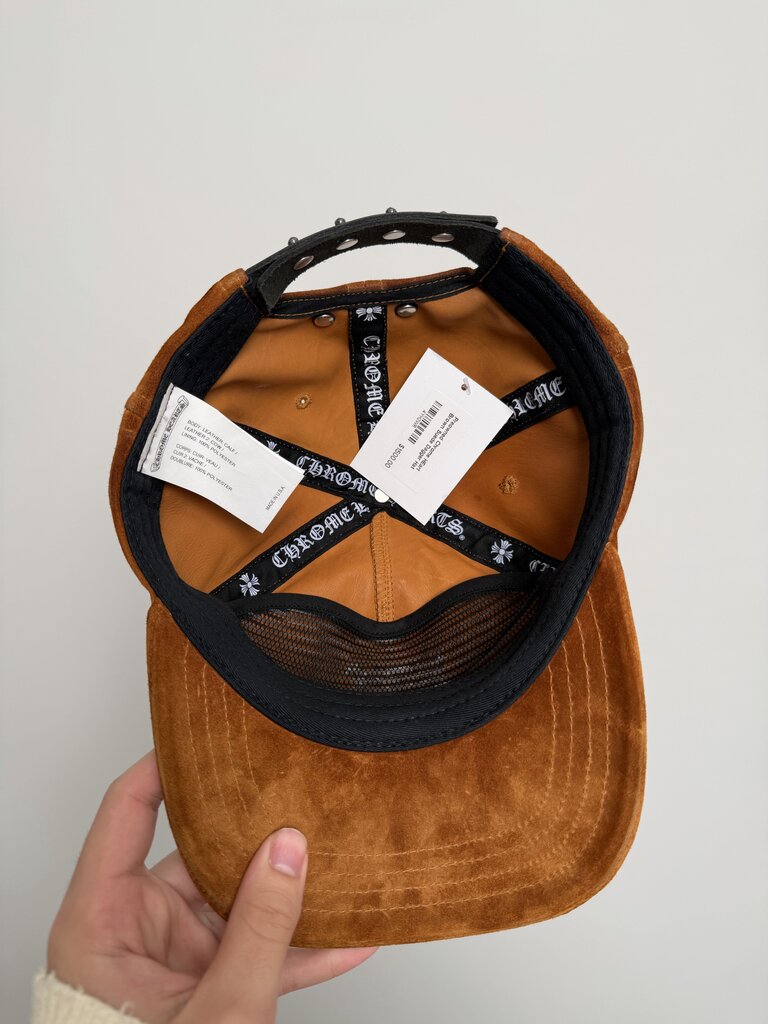 Preowned Chrome HEart Brown Suede Dagger Hat