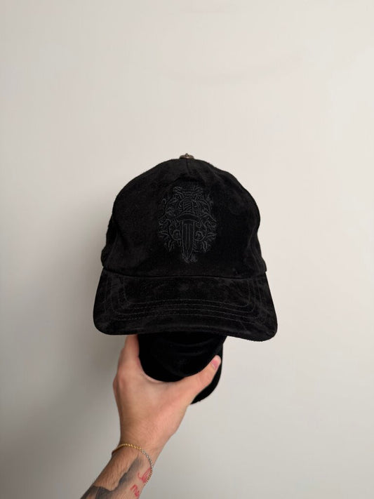 Preowned Chrome HEart Black Suede Dagger Hat