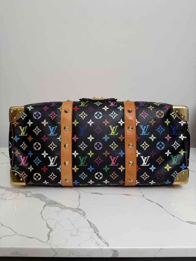 Preowned Louis Vuitton Murakami Keepall 45 Black Mutli Color