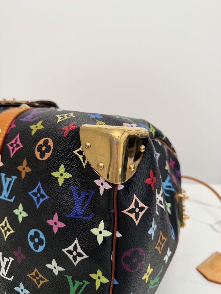 Preowned Louis Vuitton Murakami Keepall 45 Black Mutli Color