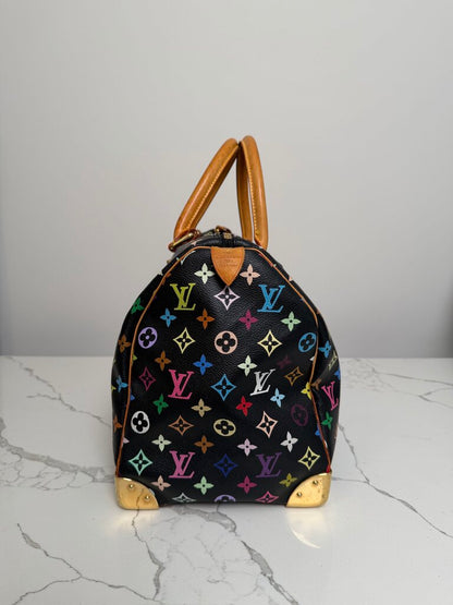 Preowned Louis Vuitton Murakami Keepall 45 Black Mutli Color