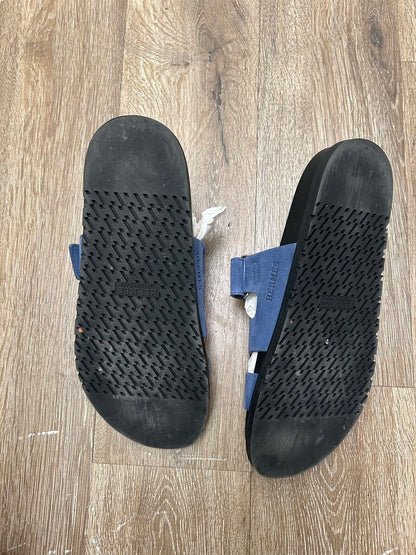 Preowned Hermes Strap Sandel Navy Suede Sz.42