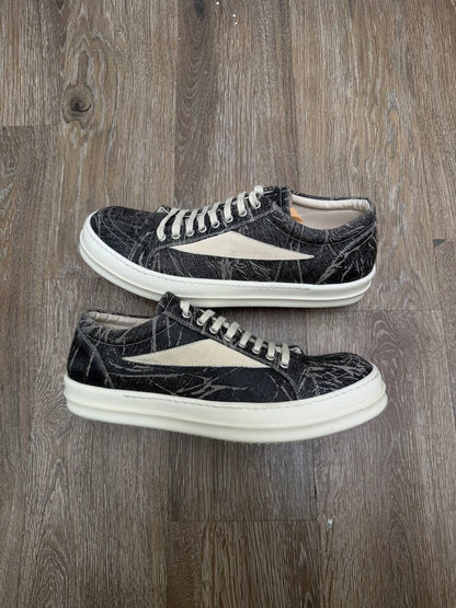 Preowned Rick Owens Cracked Wax Vans Sz.45