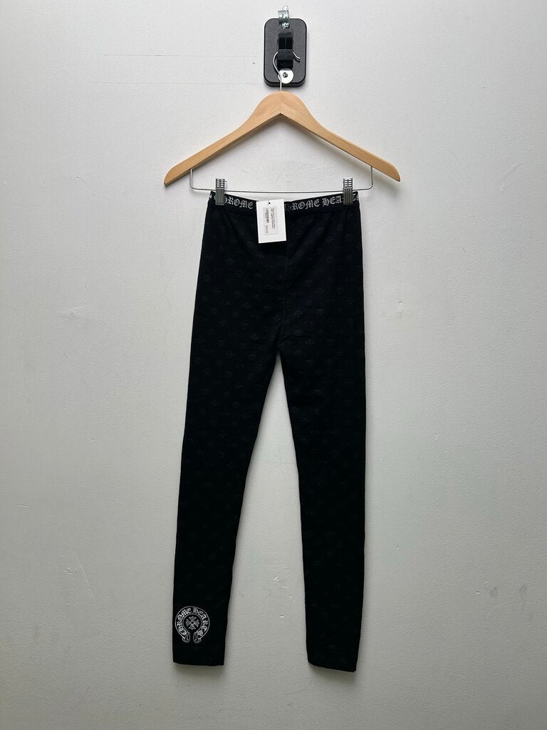 New Chrome Hearts Black AOP Leggings Sz.Medium