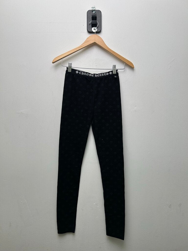 New Chrome Hearts Black AOP Leggings Sz.Medium