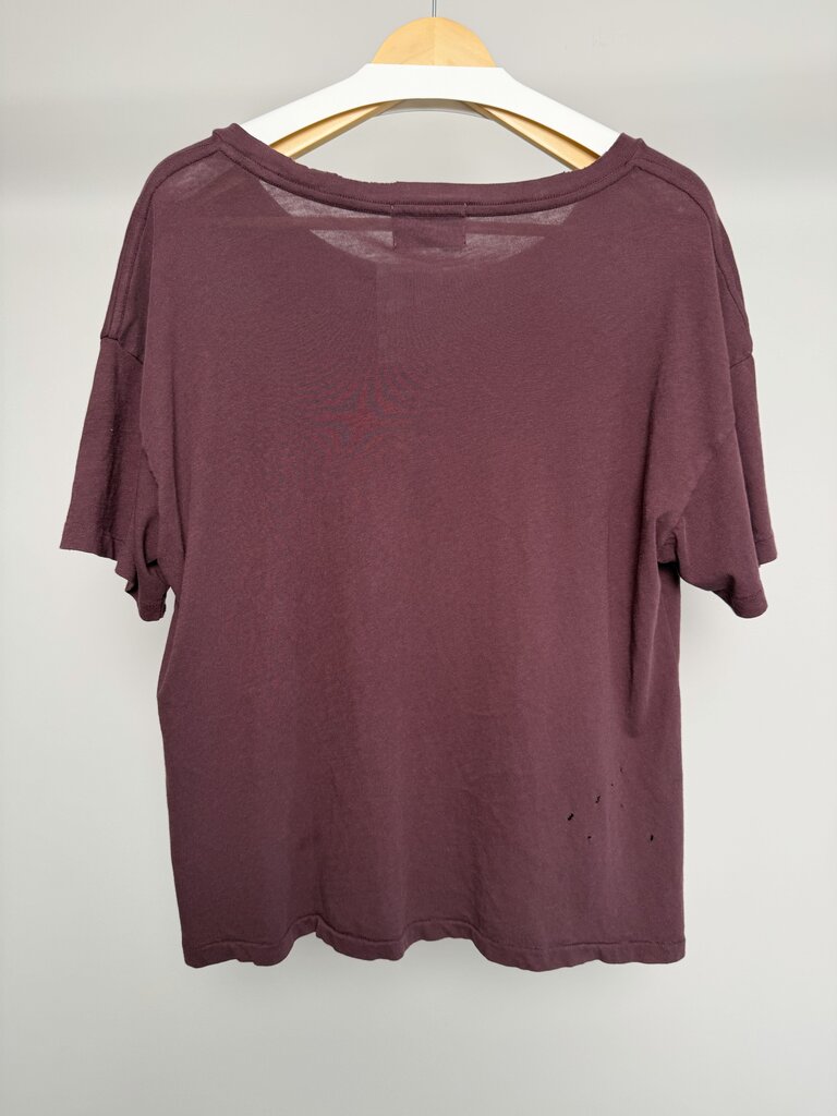 Preowned ERD Burgundy Spell Out Tee size M