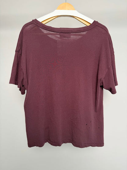 Preowned ERD Burgundy Spell Out Tee size M