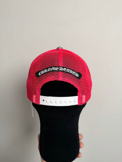 Preowned Chrome Heart Pink Triple Snapback