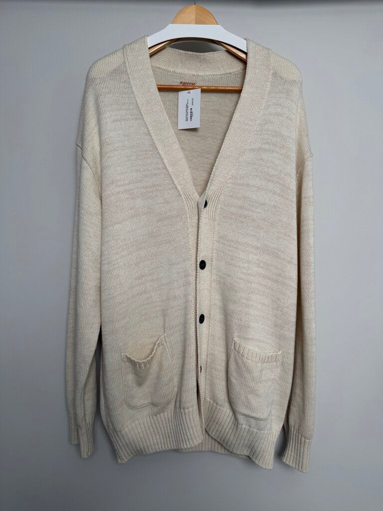 Preowned Kapital Smiley Elbow Cream Cardigan size XL