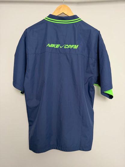 Preowned CPFM Nike Navy Lime Green Nylon Mid Zip S