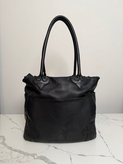 Preowned Chrome Heart Black Cross Tote Bag