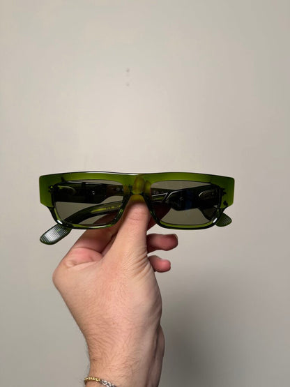 Preowned Chrome Heart Girth Quake Green Sunglasses