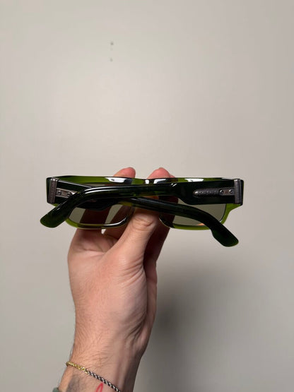 Preowned Chrome Heart Girth Quake Green Sunglasses