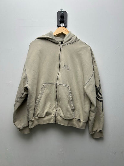Preowned Balenciaga Tribal Cream Zip Size Medium