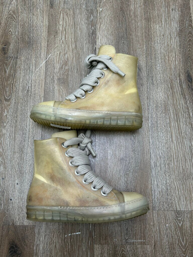 Preowned Rick Owens Transparent Ramone High Jumbo Lace Sz.42 (No Box)