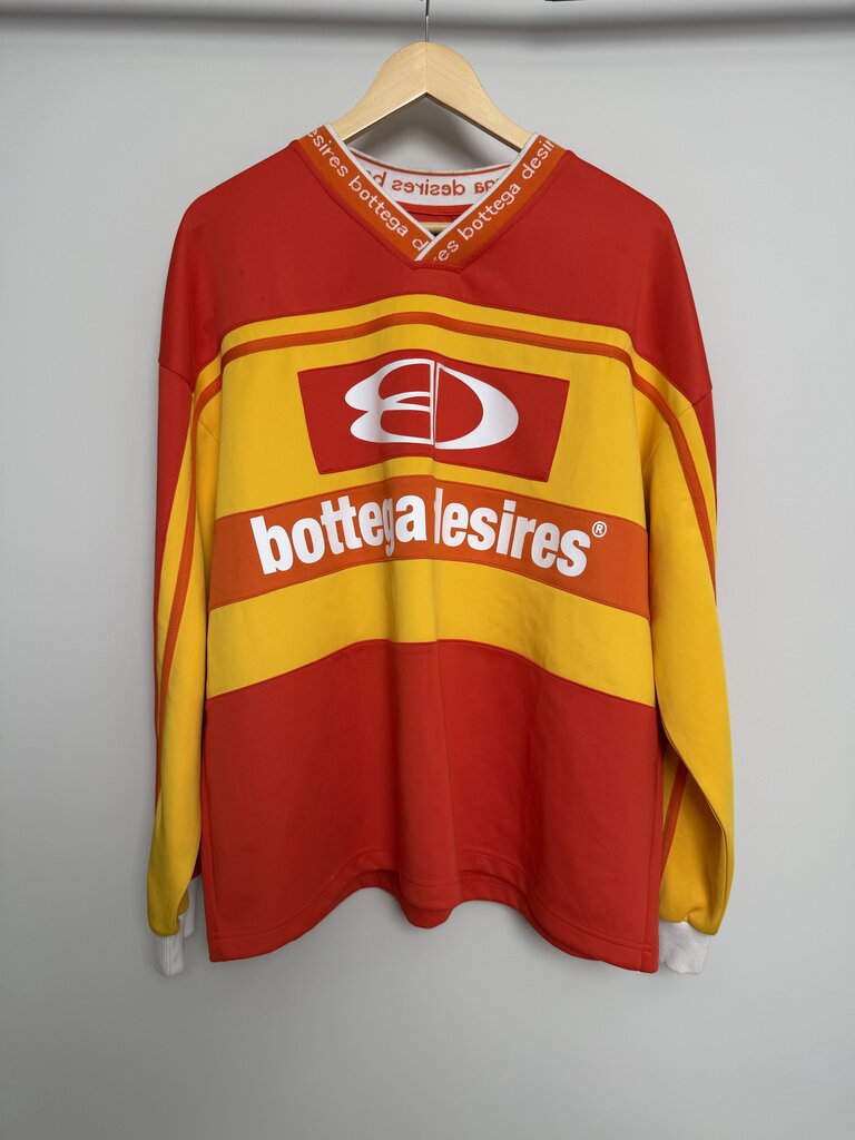 Preowned Bottega Desires Red Yellow Orange L/S Jersey size L