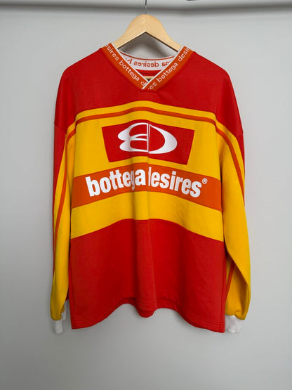 Preowned Bottega Desires Red Yellow Orange L/S Jersey size L